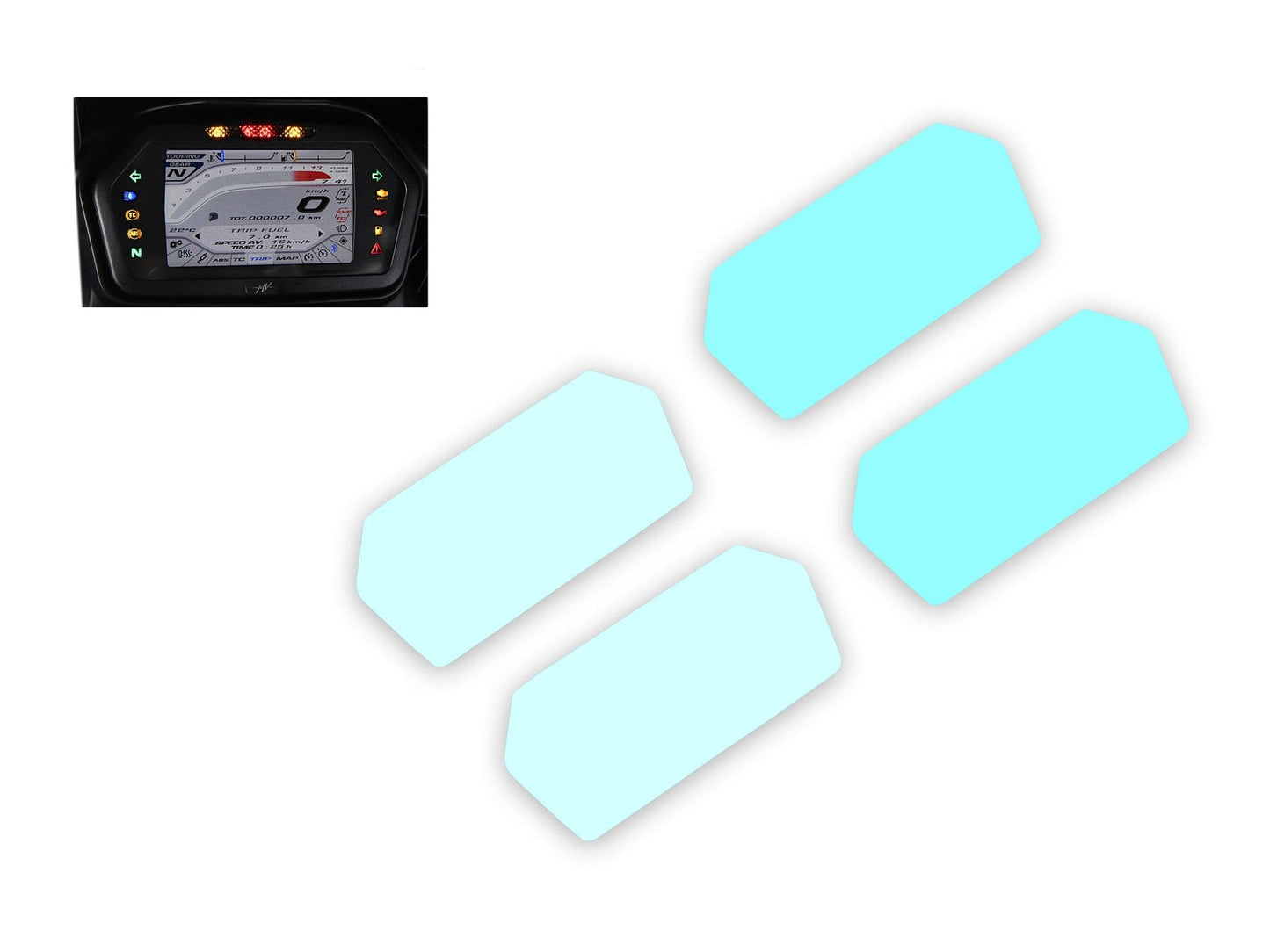 DP027 - CNC RACING MV Agusta Turismo Veloce Dashboard Screen Protectors kit – Accessories in the Motodeal Motorcycle Aftermarket Accessories and Parts Online Shop