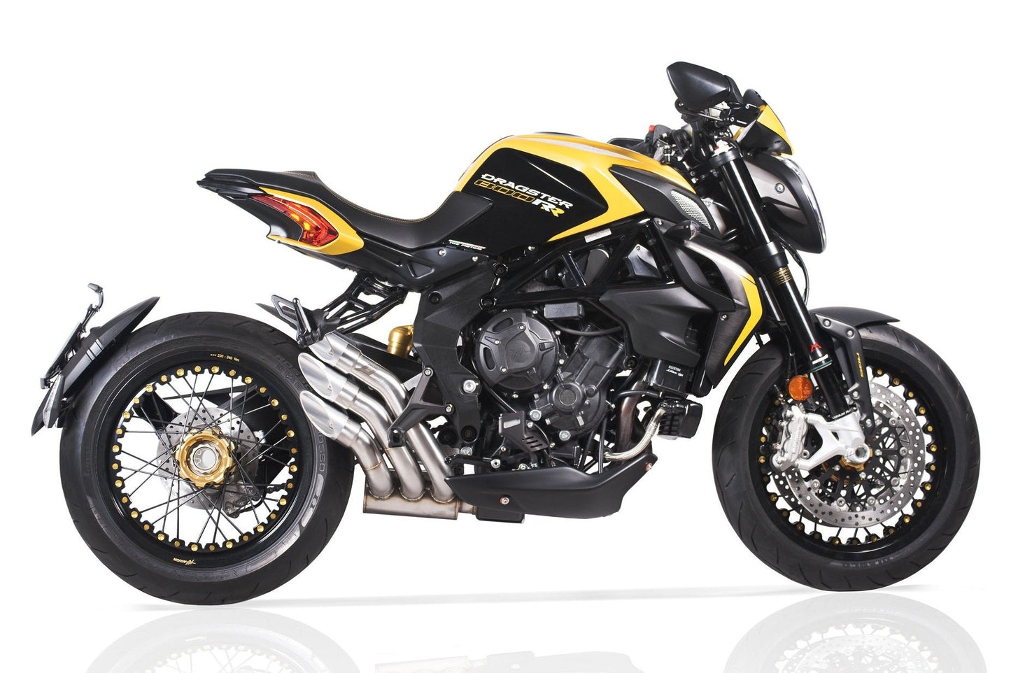 QD EXHAUST MV Agusta Dragster 800 RR (2018+) Triple Slip-on Exhaust "Power Gun" (silver; EURO 4/5 homologated) – Accessories in the 2WheelsHero Motorcycle Aftermarket Accessories and Parts Online Shop