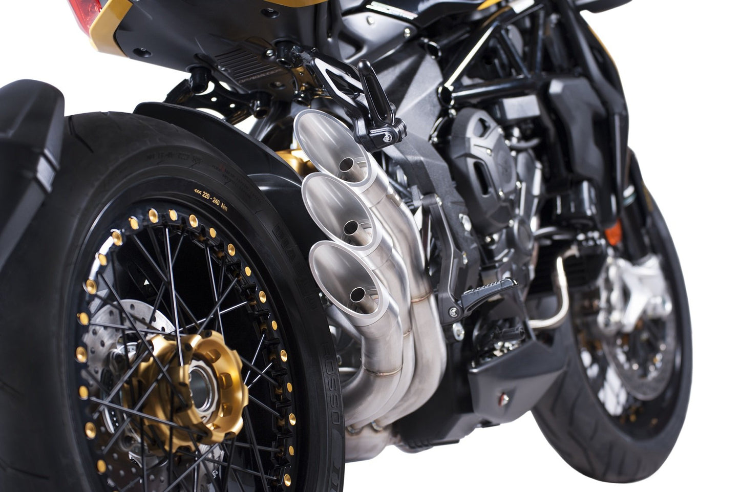 QD EXHAUST MV Agusta Dragster 800 RR (2018+) Triple Slip-on Exhaust "Power Gun" (silver; EURO 4/5 homologated) – Accessories in the 2WheelsHero Motorcycle Aftermarket Accessories and Parts Online Shop
