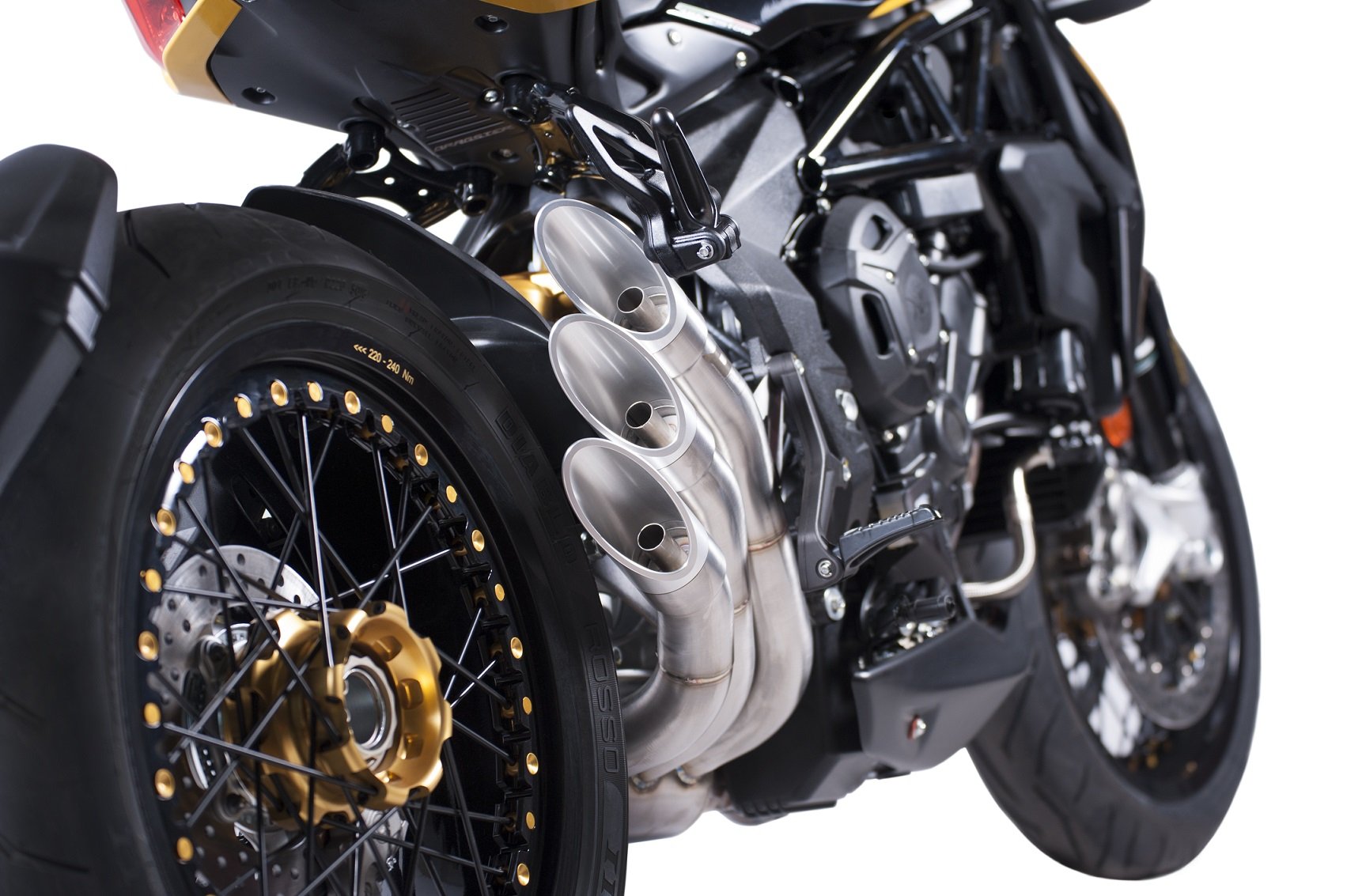 QD EXHAUST MV Agusta Dragster 800 RR (2018+) Triple Slip-on Exhaust "Power Gun" (silver; EURO 4/5 homologated) – Accessories in the 2WheelsHero Motorcycle Aftermarket Accessories and Parts Online Shop