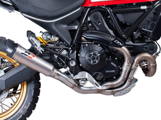 QD EXHAUST Ducati Scrambler Desert Sled (17/22) Semi-Full Exhaust System "Tri-cone" – Accessories in the 2WheelsHero Motorcycle Aftermarket Accessories and Parts Online Shop