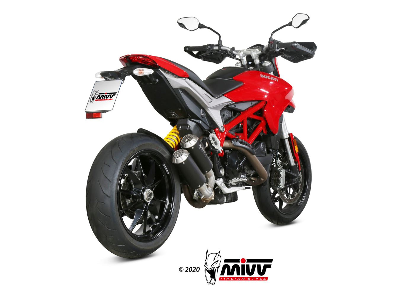 MIVV D.043 Ducati Hypermotard 939 (16/18) Dual Slip-on Exhaust "MK3" (black; not approved) – Accessories in the 2WheelsHero Motorcycle Aftermarket Accessories and Parts Online Shop