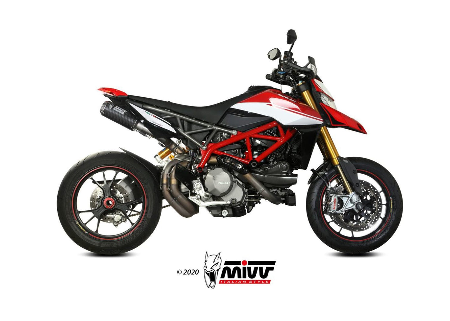MIVV D.045 Ducati Hypermotard 950 (2019+) Dual Slip-on Exhaust "MK3" (carbon; approved) – Accessories in the 2WheelsHero Motorcycle Aftermarket Accessories and Parts Online Shop