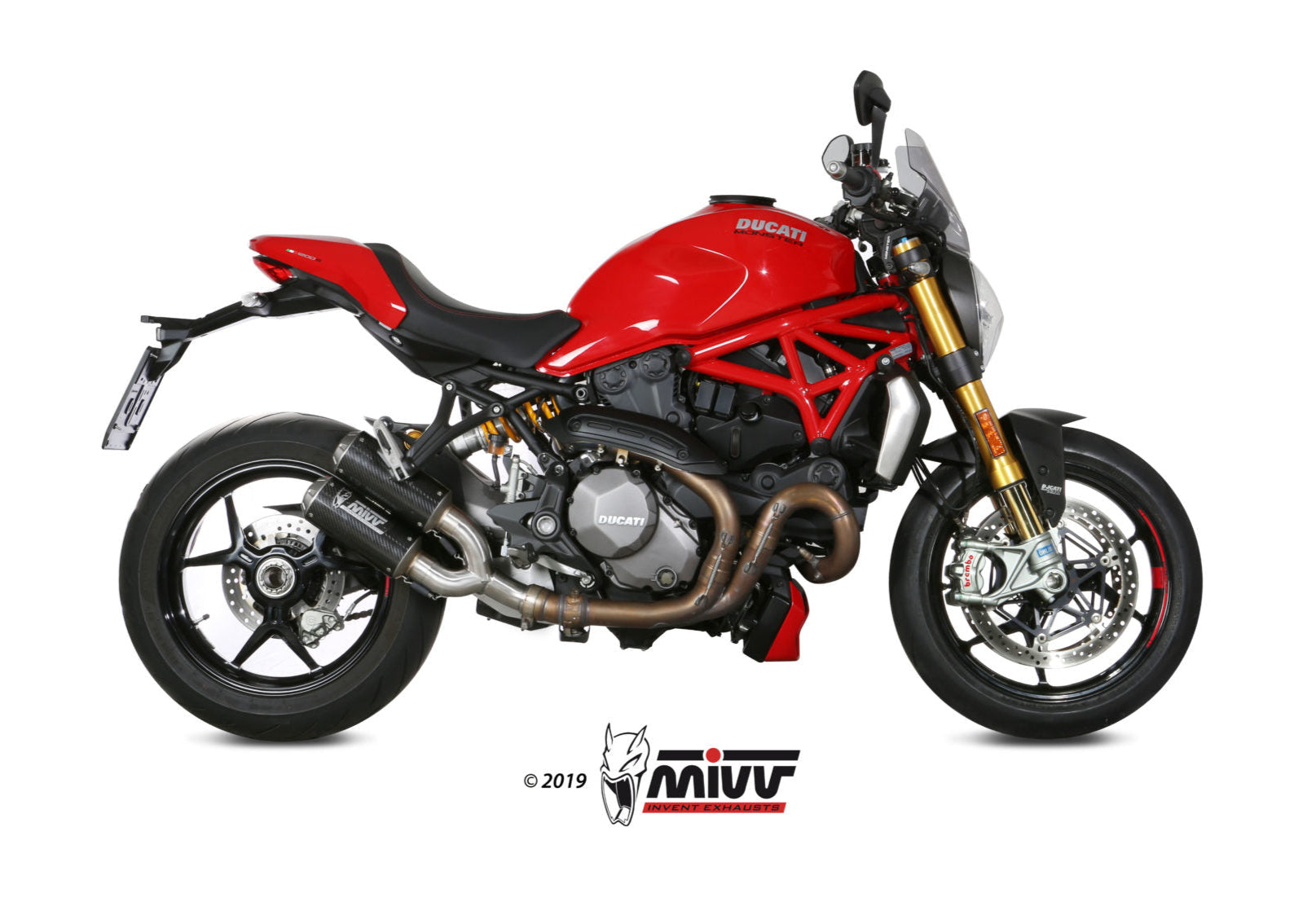 MIVV D.042 Ducati Monster 821 (18/20) Dual Slip-on Exhaust "MK3" (carbon; not approved) – Accessories in the 2WheelsHero Motorcycle Aftermarket Accessories and Parts Online Shop