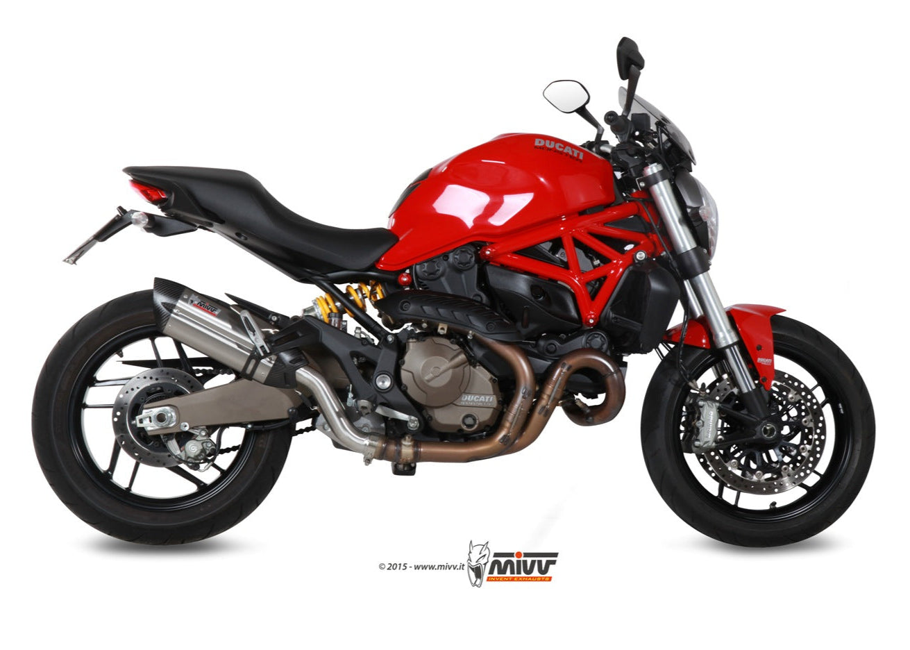 MIVV D.030 Ducati Monster 821 (14/17) Slip-on Exhaust "Suono" (stainless steel; approved) – Accessories in the 2WheelsHero Motorcycle Aftermarket Accessories and Parts Online Shop