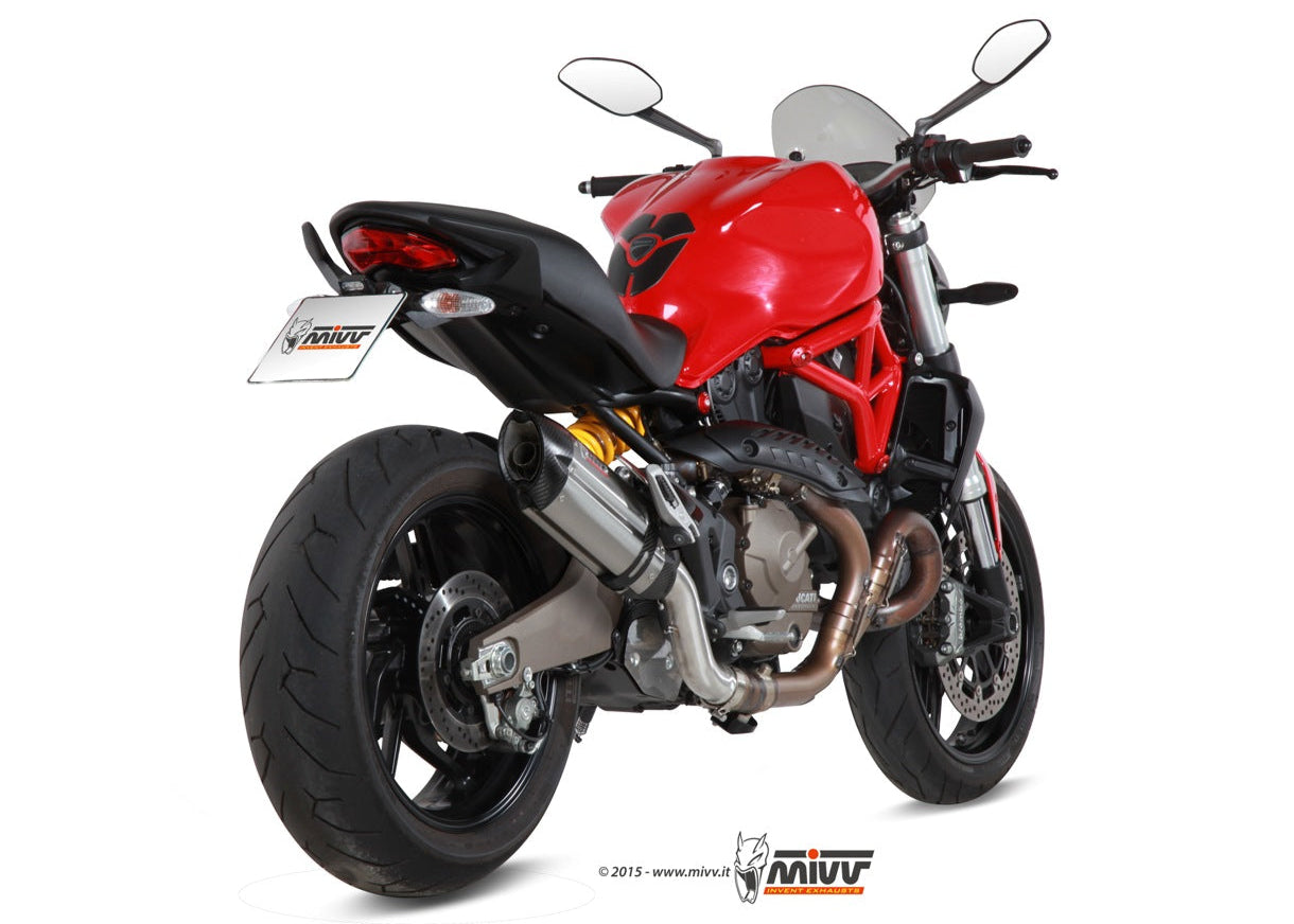 MIVV D.030 Ducati Monster 821 (14/17) Slip-on Exhaust "Suono" (stainless steel; approved) – Accessories in the 2WheelsHero Motorcycle Aftermarket Accessories and Parts Online Shop