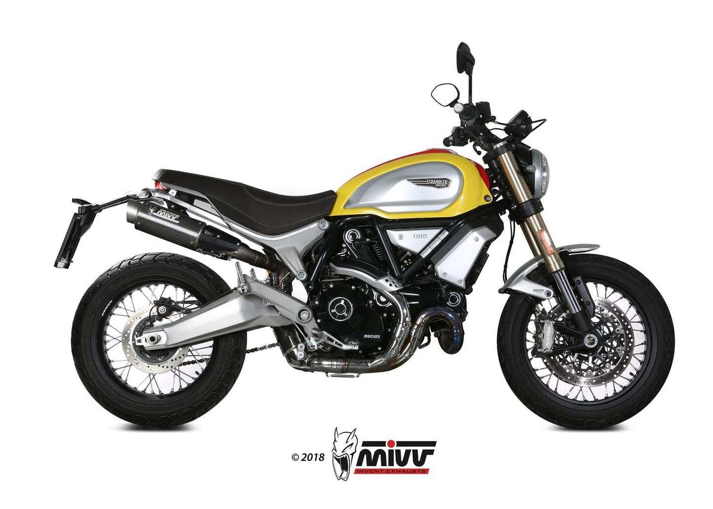 MIVV D.038 Ducati Scrambler 1100 (18/20) Dual Slip-on Exhaust "GP Pro" (carbon; approved) – Accessories in the 2WheelsHero Motorcycle Aftermarket Accessories and Parts Online Shop