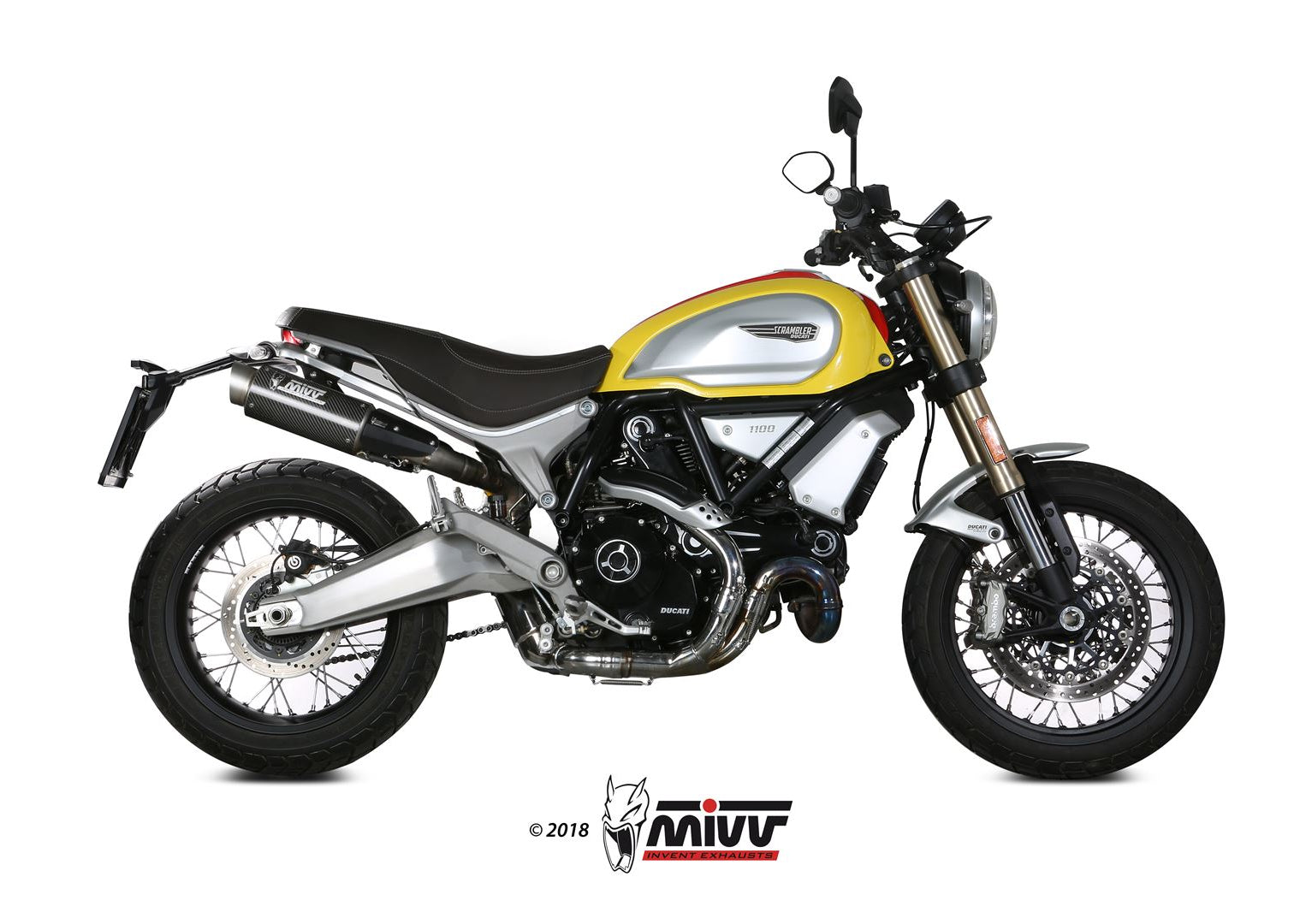 MIVV D.038 Ducati Scrambler 1100 (18/20) Dual Slip-on Exhaust "GP Pro" (carbon; approved) – Accessories in the 2WheelsHero Motorcycle Aftermarket Accessories and Parts Online Shop