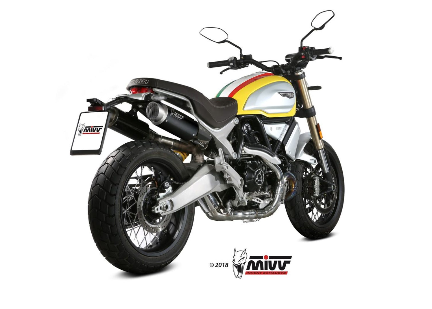 MIVV D.038 Ducati Scrambler 1100 (18/20) Dual Slip-on Exhaust "GP Pro" (black; approved) – Accessories in the 2WheelsHero Motorcycle Aftermarket Accessories and Parts Online Shop