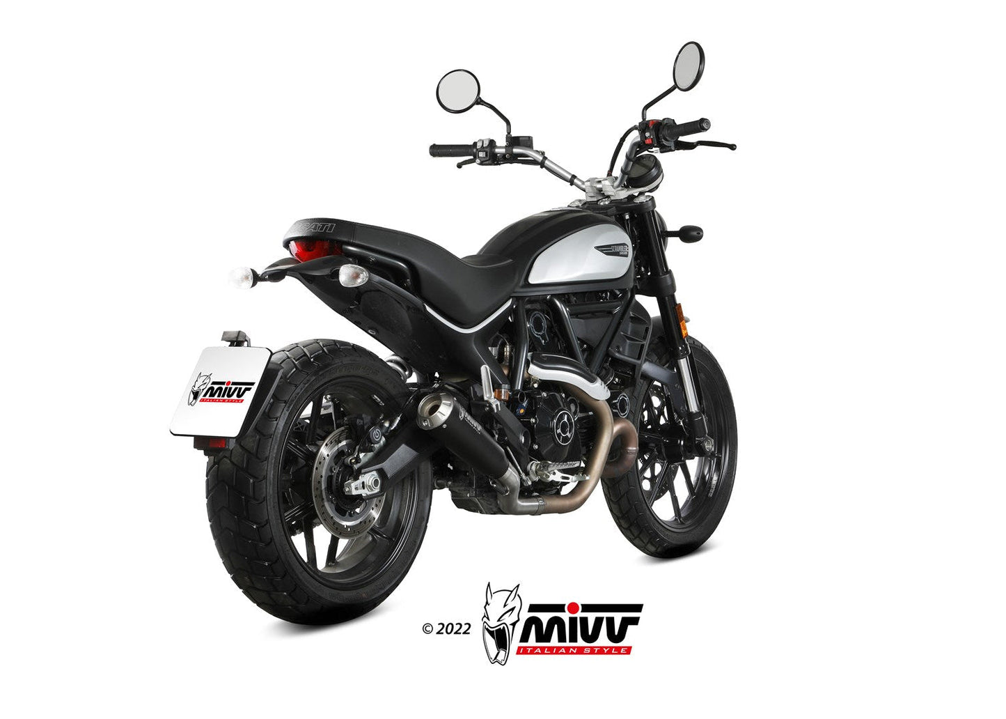 MIVV D.051 Ducati Scrambler 800 (21/22) Slip-on Exhaust "X-M1" (black; not approved) – Accessories in the 2WheelsHero Motorcycle Aftermarket Accessories and Parts Online Shop