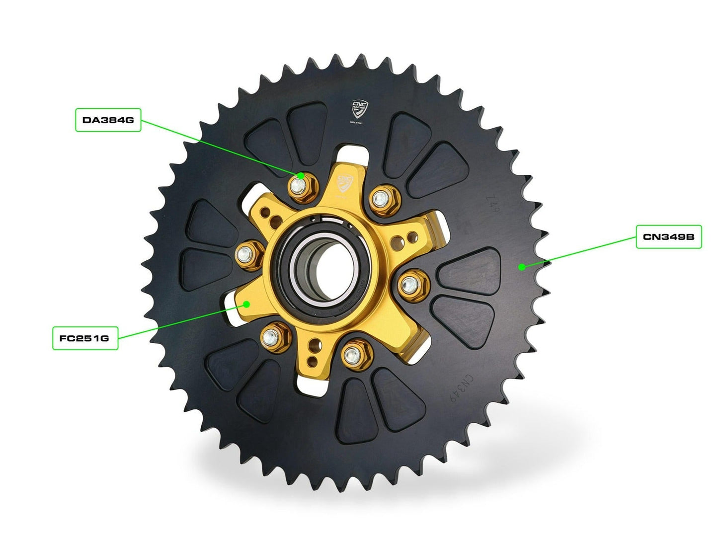 FC251 - CNC RACING Ducati DesertX (2022+) Rear Sprocket Flange + Gear Ring – Accessories in the Motodeal Motorcycle Aftermarket Accessories and Parts Online Shop