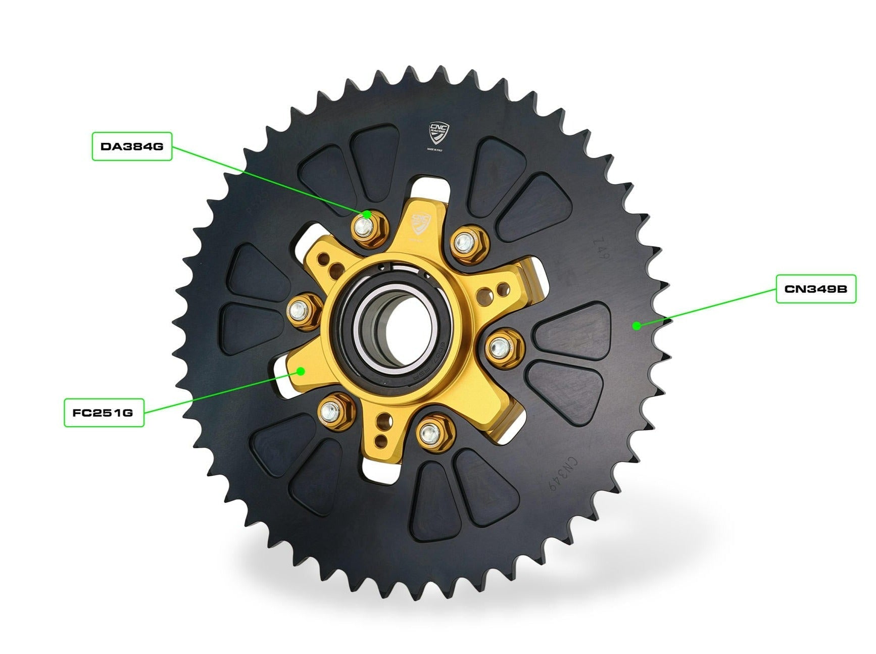 FC251 - CNC RACING Ducati DesertX (2022+) Rear Sprocket Flange + Gear Ring – Accessories in the Motodeal Motorcycle Aftermarket Accessories and Parts Online Shop