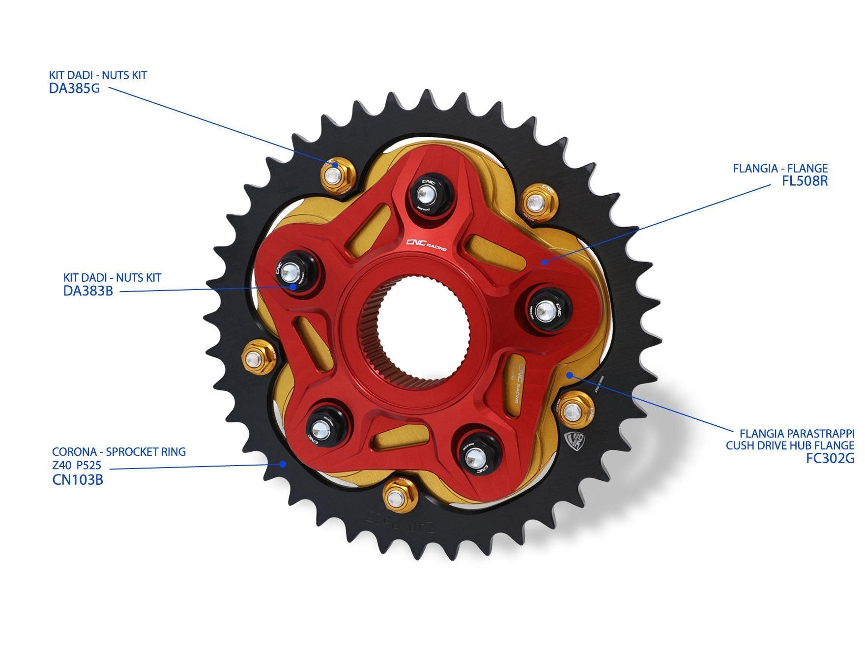 CNC RACING FC302 MV Agusta Cush Drive Hub Flange – Accessories in the Motodeal Motorcycle Aftermarket Accessories and Parts Online Shop