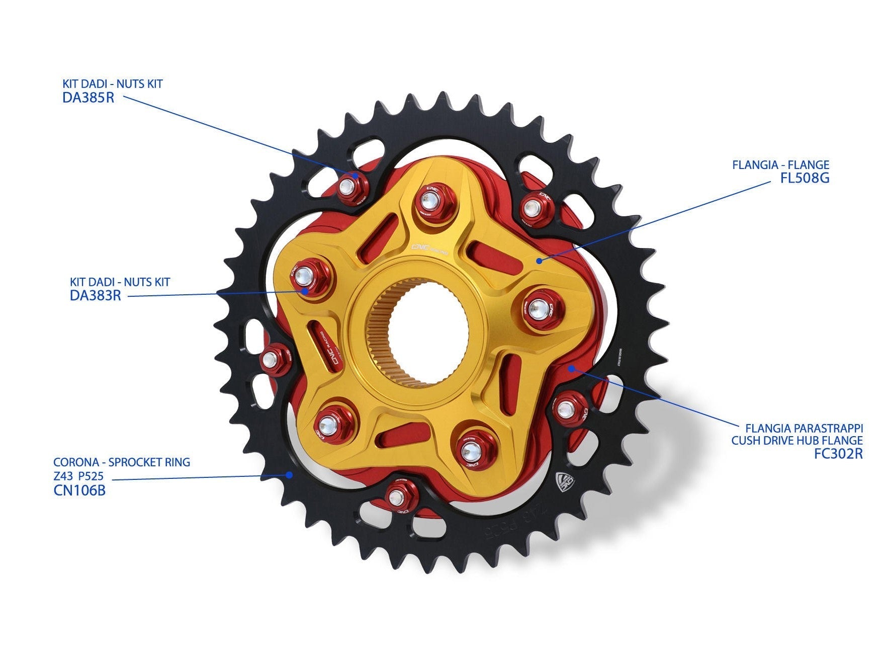 CNC RACING FC302 MV Agusta Cush Drive Hub Flange – Accessories in the Motodeal Motorcycle Aftermarket Accessories and Parts Online Shop