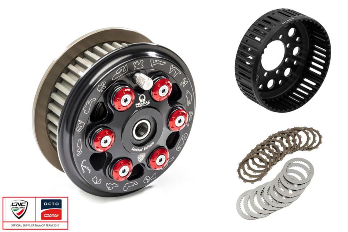 FR371PR - CNC RACING Ducati 6 Springs Slipper Clutch "Master Tech" (full kit, 48-teeth sintered plates; Pramac Racing Limited Edition) – Accessories in the Motodeal Motorcycle Aftermarket Accessories and Parts Online Shop