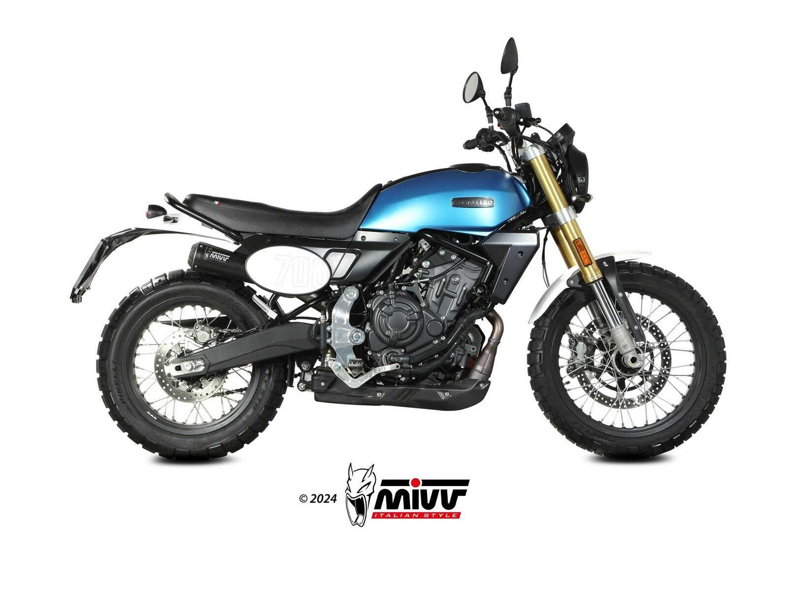 MIVV FM.001 FANTIC CABALLERO 500 ( 2021+ ) Full System Exhaust "X-M1" (black; not approved) – Accessories in the 2WheelsHero Motorcycle Aftermarket Accessories and Parts Online Shop