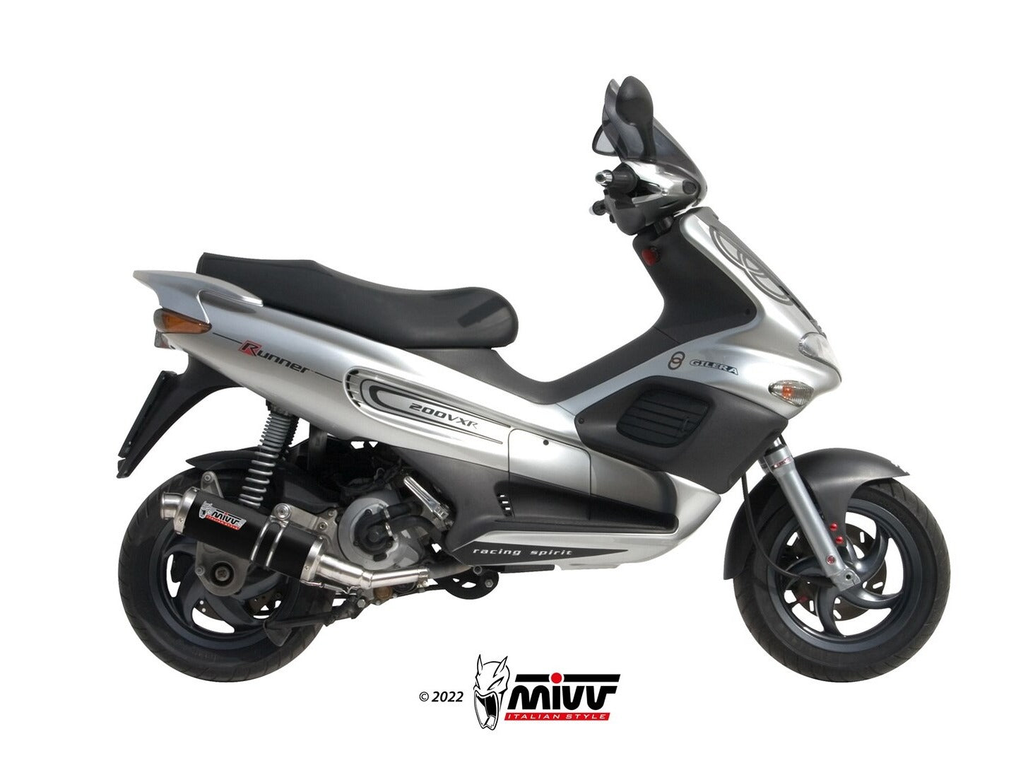 MIVV G.002 GILERA NEXUS 500 ( 2003 - 04 ) Slip-on Exhaust "GP" (black; approved) – Accessories in the 2WheelsHero Motorcycle Aftermarket Accessories and Parts Online Shop