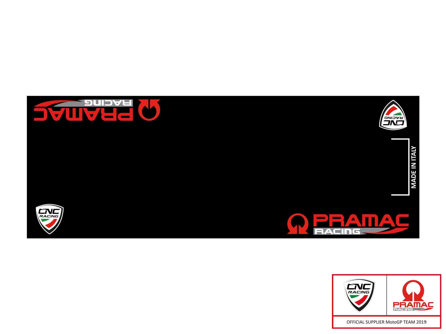 GA003BPR - CNC RACING GA003PR Garage Carpet (220 x 80 cm; Pramac Racing Limited Edition) – Accessories in the Motodeal Motorcycle Aftermarket Accessories and Parts Online Shop