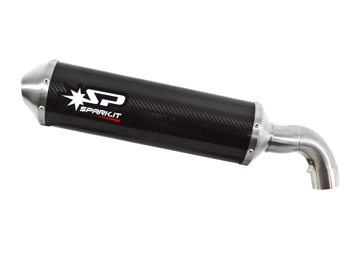 SPARK GDU1802 Ducati Hypermotard 1100 / Evo (07/12) Slip-on Exhaust "Oval" (EU homologated)