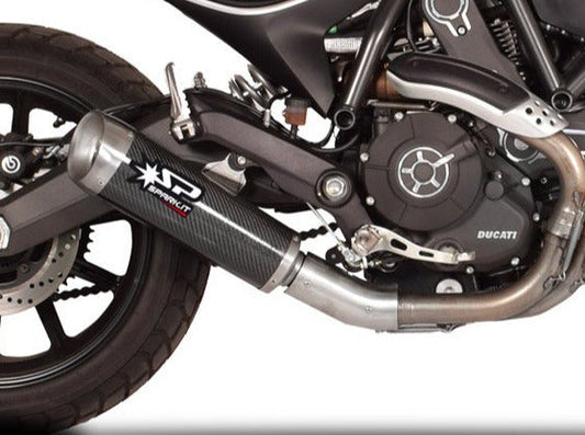 SPARK GDU2102 Ducati Scrambler 800 (15/18) Slip-on Exhaust "Evo V" (carbon)