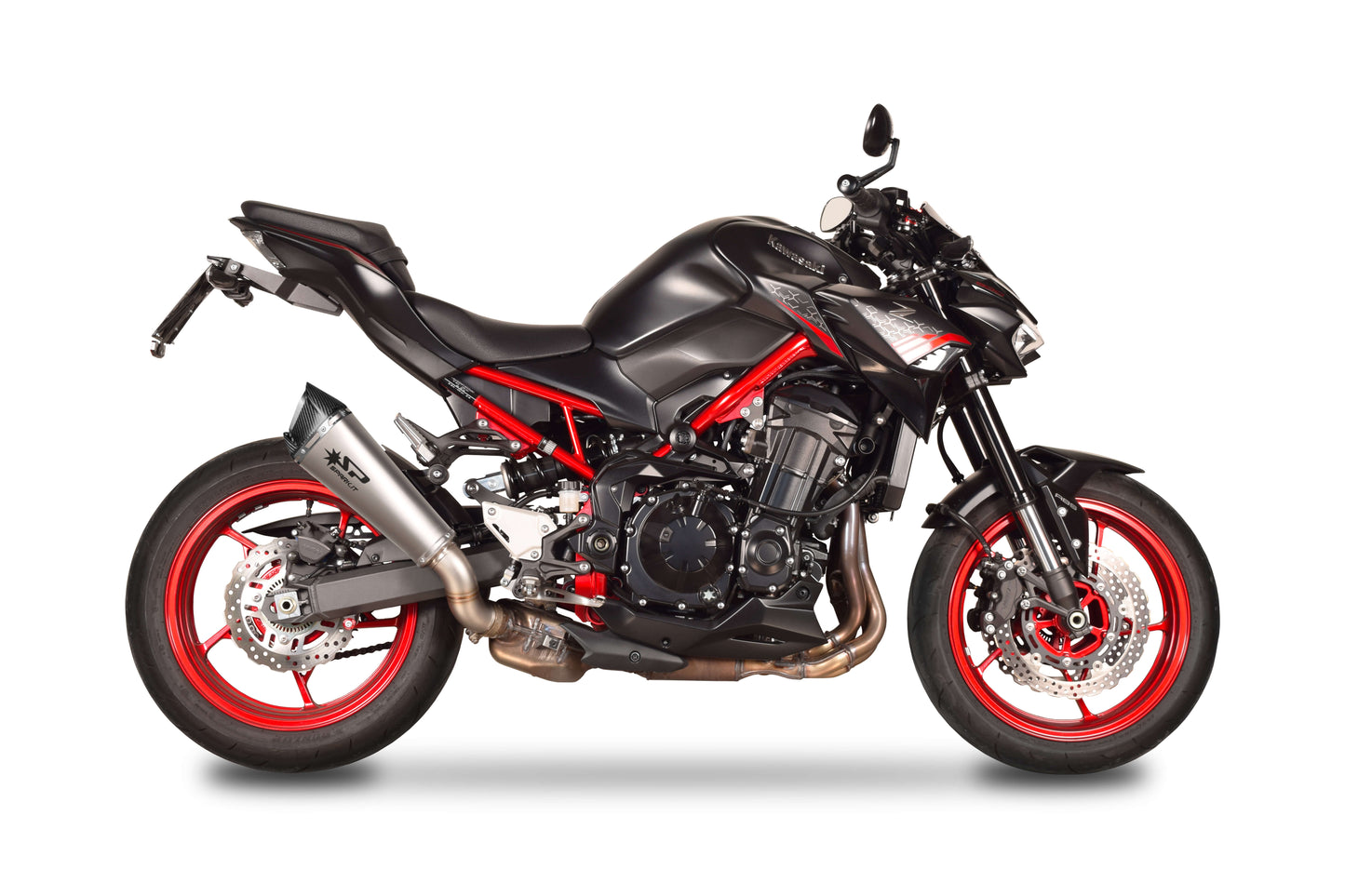 SPARK GKA0905 Kawasaki Z900 (2020+) Slip-on Exhaust "Konix" (EURO 5 approved; titanium)