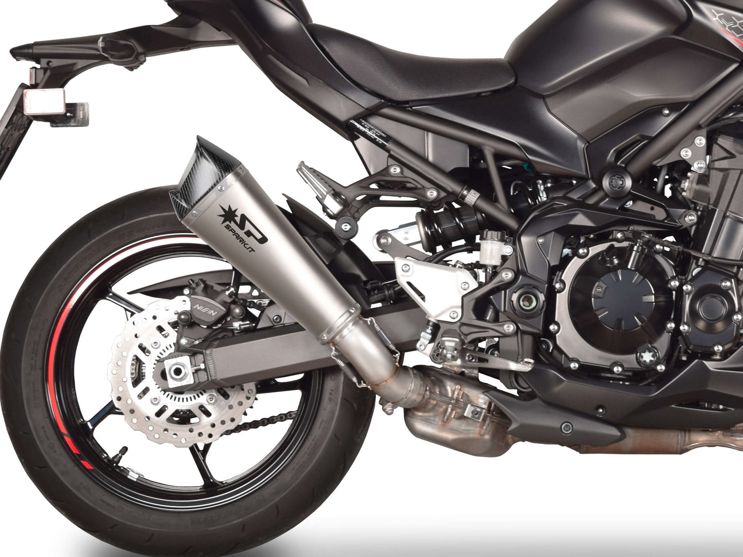 SPARK GKA0905 Kawasaki Z900 (2020+) Slip-on Exhaust "Konix" (EURO 5 approved; titanium)