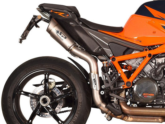 SPARK GKT0111 KTM 1290 / 1390 Super Duke R / R Evo (2020+) Titanium High-mount Double Exhaust "GRID-O" (EU homologated)