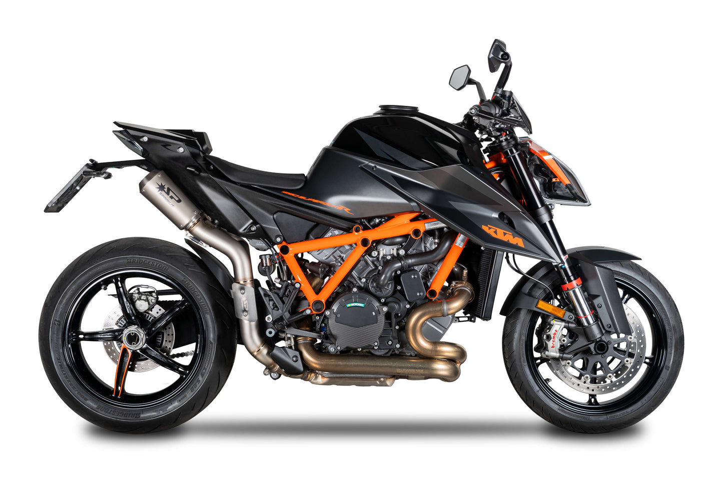 SPARK GKT0117 KTM 1290 / 1390 Super Duke R / R Evo (2020+) Titanium High-mount Double Exhaust "Moto-GP" (EU homologated)