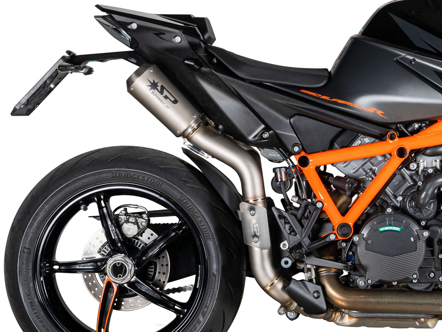 SPARK GKT0117 KTM 1290 / 1390 Super Duke R / R Evo (2020+) Titanium High-mount Double Exhaust "Moto-GP" (EU homologated)