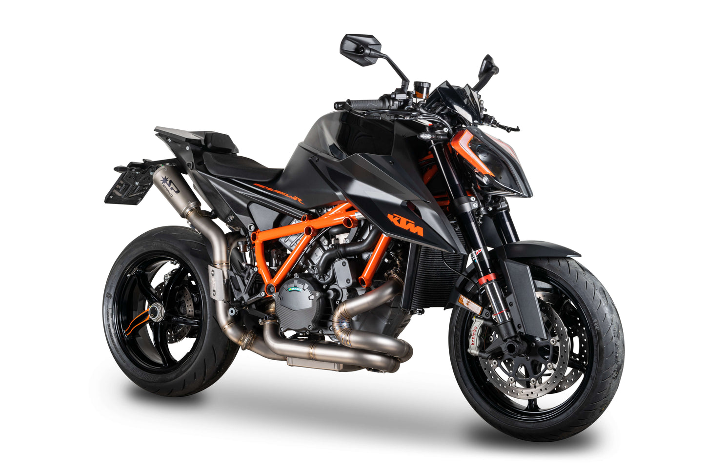 SPARK GKT0117 KTM 1290 / 1390 Super Duke R / R Evo (2020+) Titanium High-mount Double Exhaust "Moto-GP" (EU homologated)