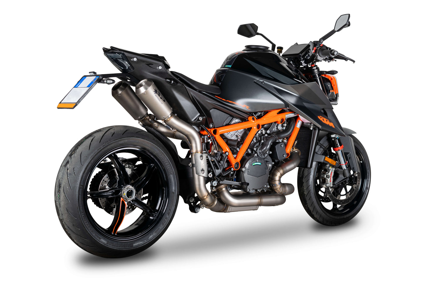 SPARK GKT0117 KTM 1290 / 1390 Super Duke R / R Evo (2020+) Titanium High-mount Double Exhaust "Moto-GP" (EU homologated)