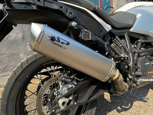 SPARK GKT0201 KTM 1090 / 1190 Adventure / 1290 Super Adventure (13/20) Slip-on Exhaust "Force" (approved; titanium)