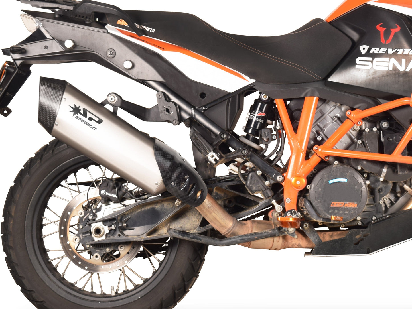 SPARK GKT0204 KTM 1290 Super Adventure (17/20) Slip-on Exhaust "Fighter" (approved; titanium)