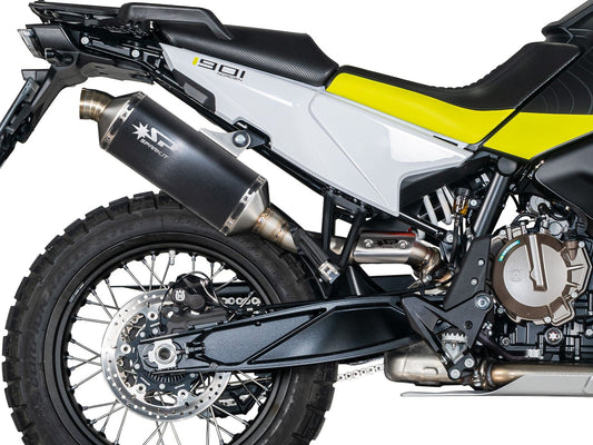 SPARK GKT0501 Husqvarna Norden 901 (2022+) Slip-on Exhaust "Dakar" (EURO 5; dark stainless steel)