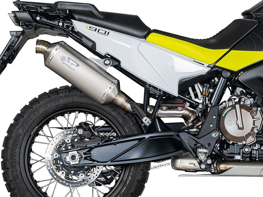 SPARK GKT0501 Husqvarna Norden 901 (2022+) Slip-on Exhaust "Dakar" (EURO 5; titanium)