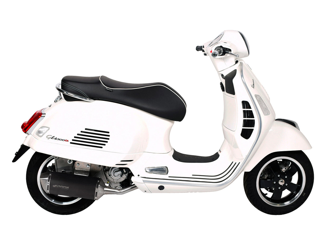 SPARK GPI8802 Vespa GTS 125 / 250 / 300 (05/16) Dark Style Slip-on Exhaust "Force" (EU Homologated)