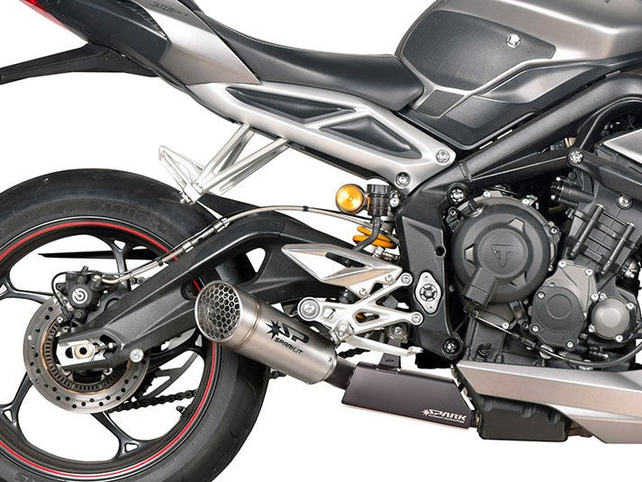 SPARK GTR0507 Triumph Street Triple 765 / 660 Titanium 3/4 Exhaust System "GRID-O" (approved; black box)