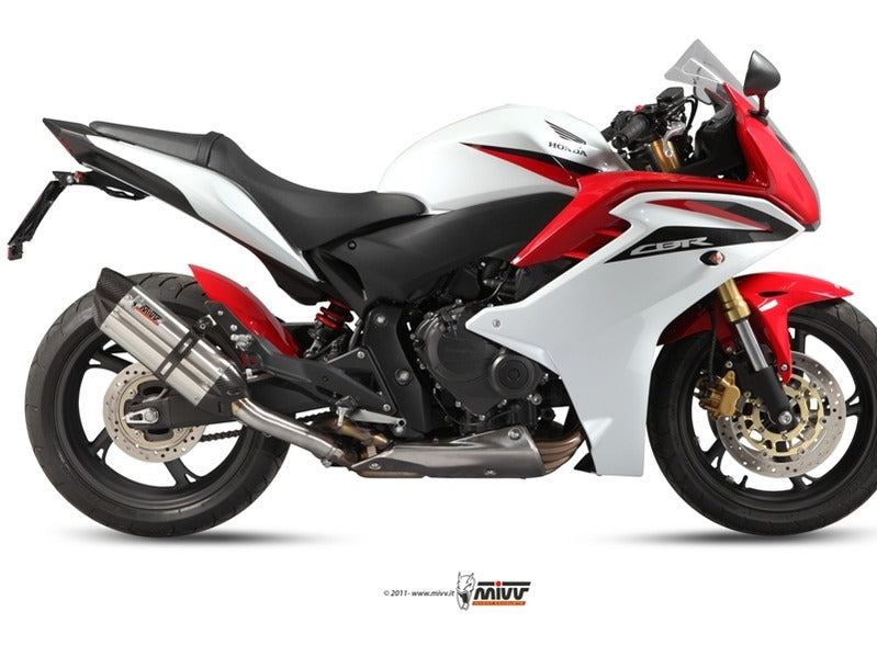 MIVV H.038 HONDA CBR 600 F ( 2011 / 13 ) Slip on Exhaust "Suono" (stainless steel; approved) – Accessories in the 2WheelsHero Motorcycle Aftermarket Accessories and Parts Online Shop