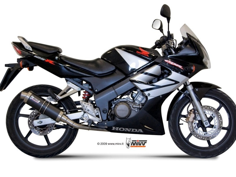 MIVV H.043 HONDA CBR 125 R ( 2004 / 10 ) Full System Exhaust "GP" (carbon; approved) – Accessories in the 2WheelsHero Motorcycle Aftermarket Accessories and Parts Online Shop