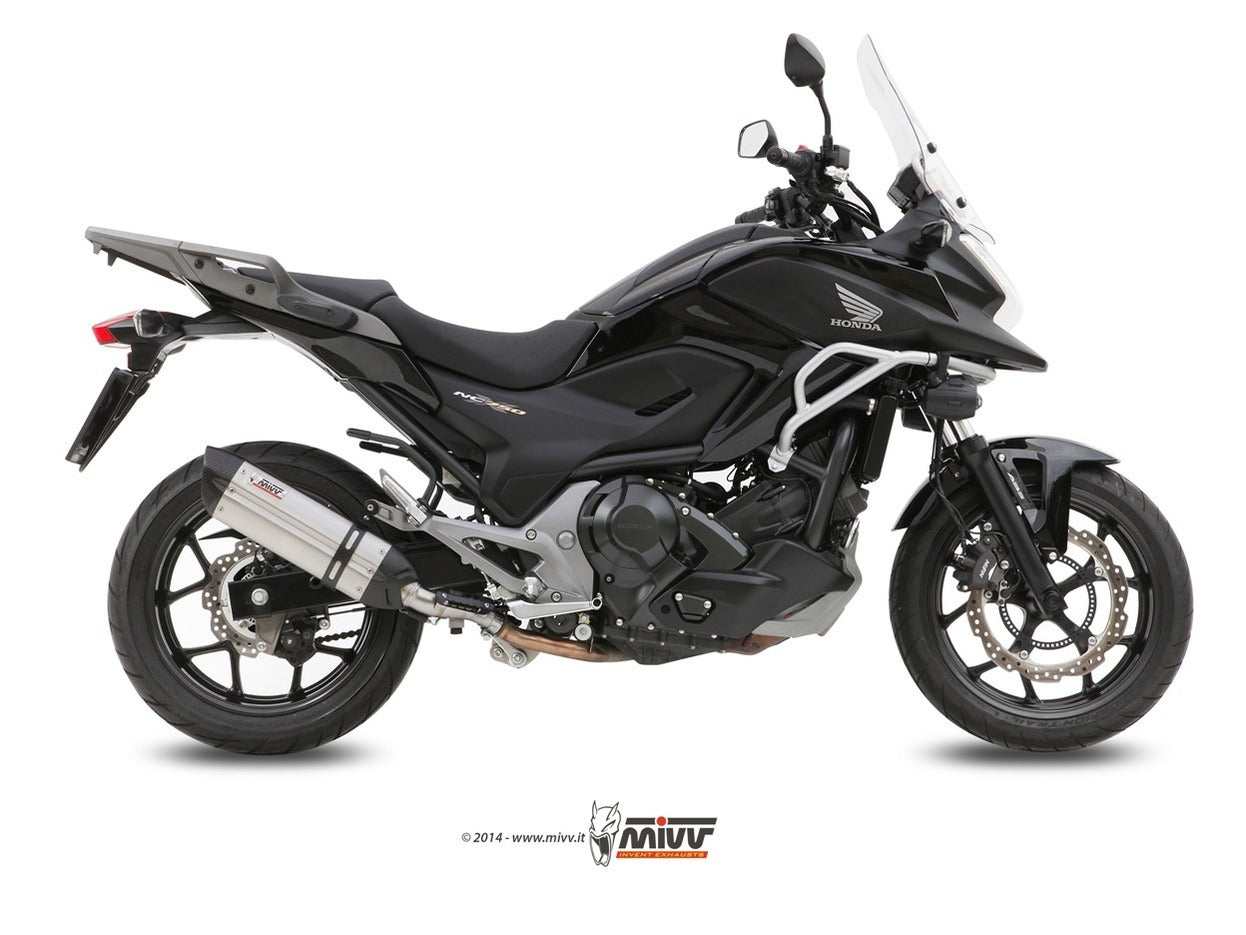 MIVV H.046 HONDA NC 750 S / X ( 2014 - 15 ) Slip on Exhaust "Suono" (stainless steel; approved) – Accessories in the 2WheelsHero Motorcycle Aftermarket Accessories and Parts Online Shop