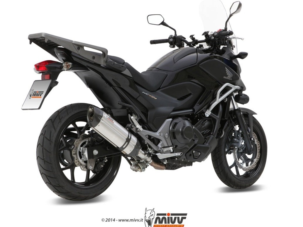 MIVV H.046 HONDA NC 750 S / X ( 2014 - 15 ) Slip on Exhaust "Suono" (stainless steel; approved) – Accessories in the 2WheelsHero Motorcycle Aftermarket Accessories and Parts Online Shop