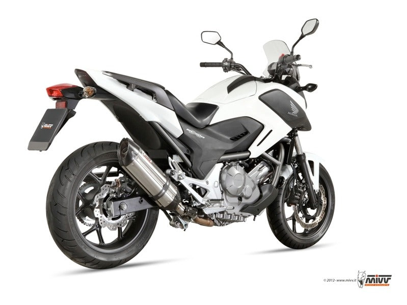 MIVV H.046 HONDA NC 700 S / X ( 2012 / 14 ) Slip on Exhaust "Suono" (stainless steel; approved) – Accessories in the 2WheelsHero Motorcycle Aftermarket Accessories and Parts Online Shop