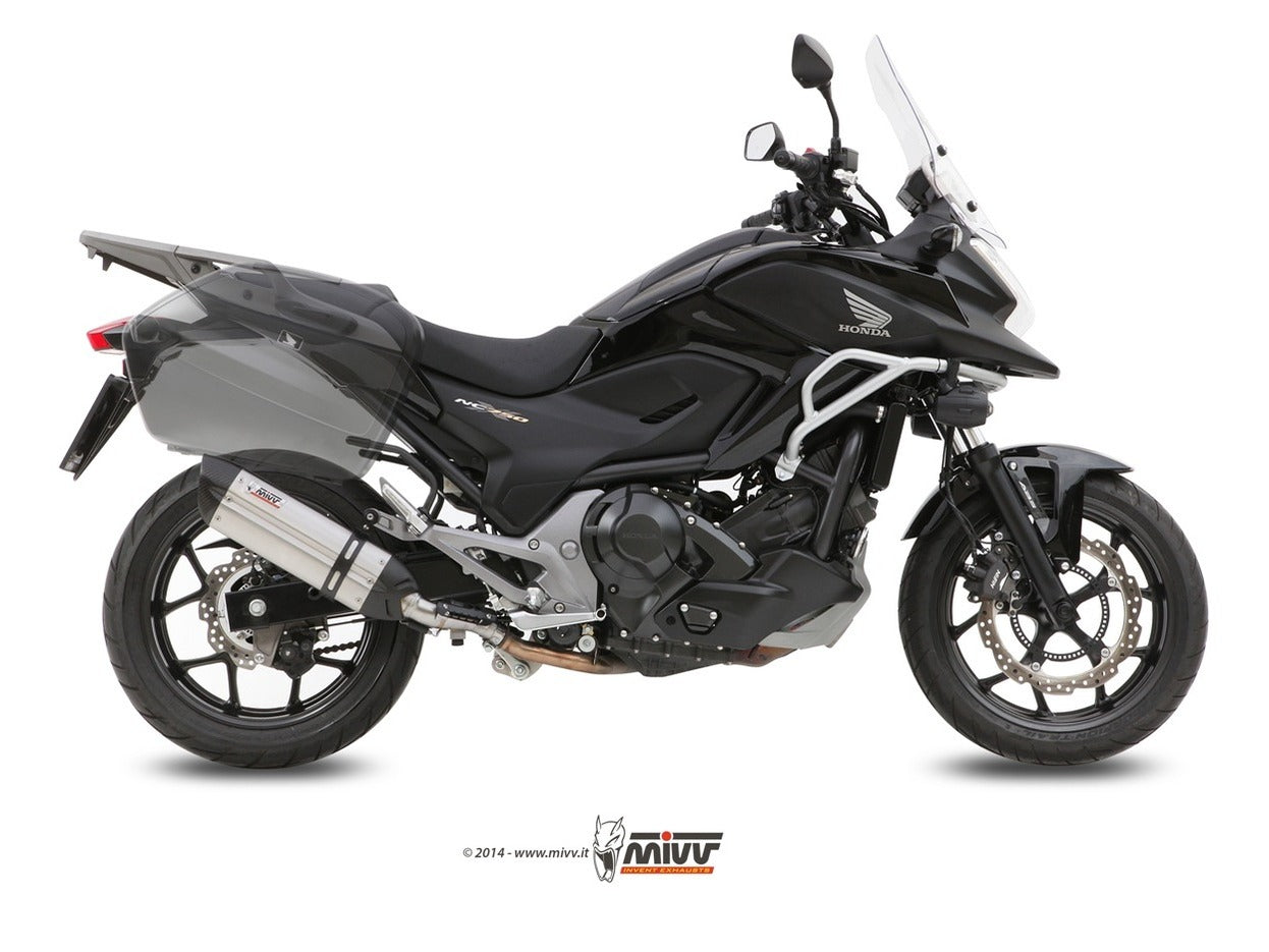 MIVV H.046 HONDA NC 750 S / X ( 2014 - 15 ) Slip on Exhaust "Suono" (stainless steel; approved) – Accessories in the 2WheelsHero Motorcycle Aftermarket Accessories and Parts Online Shop