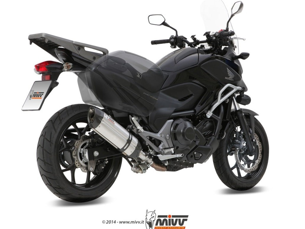 MIVV H.046 HONDA NC 750 S / X ( 2014 - 15 ) Slip on Exhaust "Suono" (stainless steel; approved) – Accessories in the 2WheelsHero Motorcycle Aftermarket Accessories and Parts Online Shop