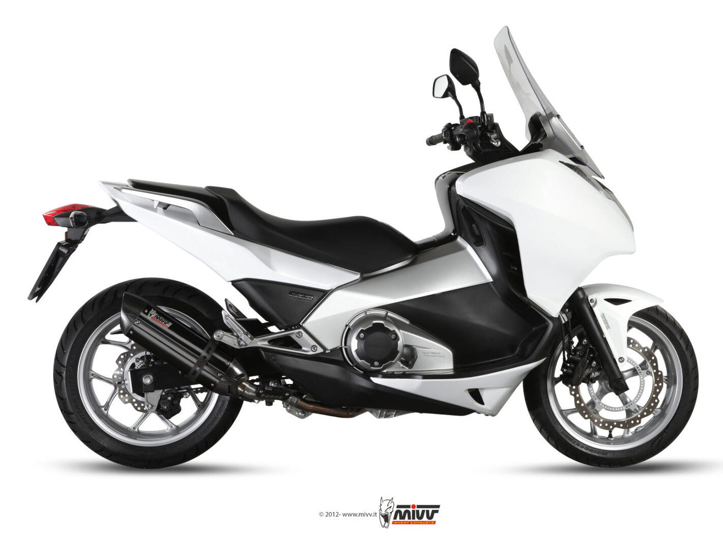 MIVV H.046 HONDA Integra 700 ( 2012 - 13 ) Slip on Exhaust "Suono" (black; approved) – Accessories in the 2WheelsHero Motorcycle Aftermarket Accessories and Parts Online Shop