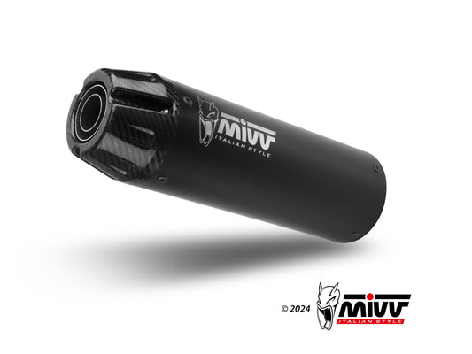 MIVV K.060 KAWASAKI VULCAN S ( 2017 / 23 ) Full System Exhaust "HR-1" (black + long carbon back; not approved) – Accessories in the 2WheelsHero Motorcycle Aftermarket Accessories and Parts Online Shop