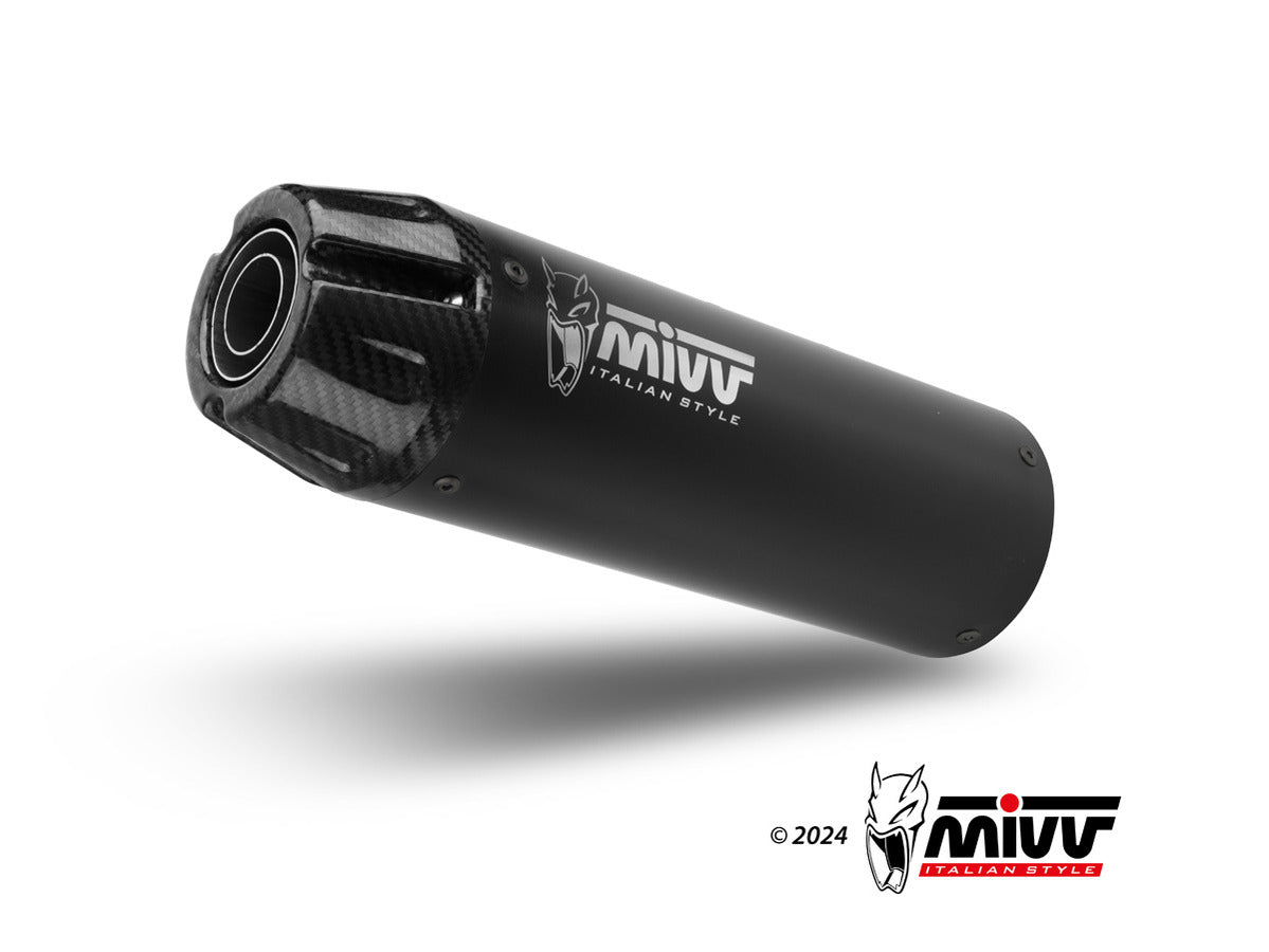 MIVV H.090 Honda CL 500 ( 2023+ ) Slip-on Exhaust "HR-1" (black + long carbon cap back; approved) – Accessories in the 2WheelsHero Motorcycle Aftermarket Accessories and Parts Online Shop