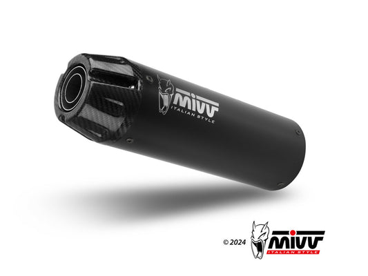 MIVV H.090 Honda CL 500 ( 2023+ ) Slip-on Exhaust "HR-1" (black + long carbon cap back; approved) – Accessories in the 2WheelsHero Motorcycle Aftermarket Accessories and Parts Online Shop