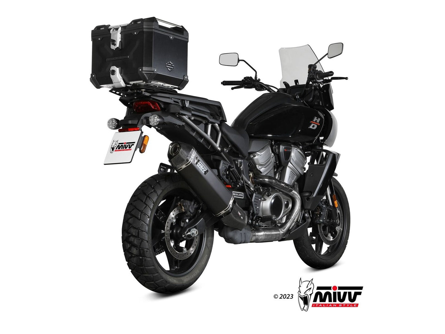 MIVV HD.003 HARLEY DAVIDSON PAN AMERICA / SPECIAL ( 2021+ ) Slip on Exhaust "Speed Edge" (black; approved) – Accessories in the 2WheelsHero Motorcycle Aftermarket Accessories and Parts Online Shop