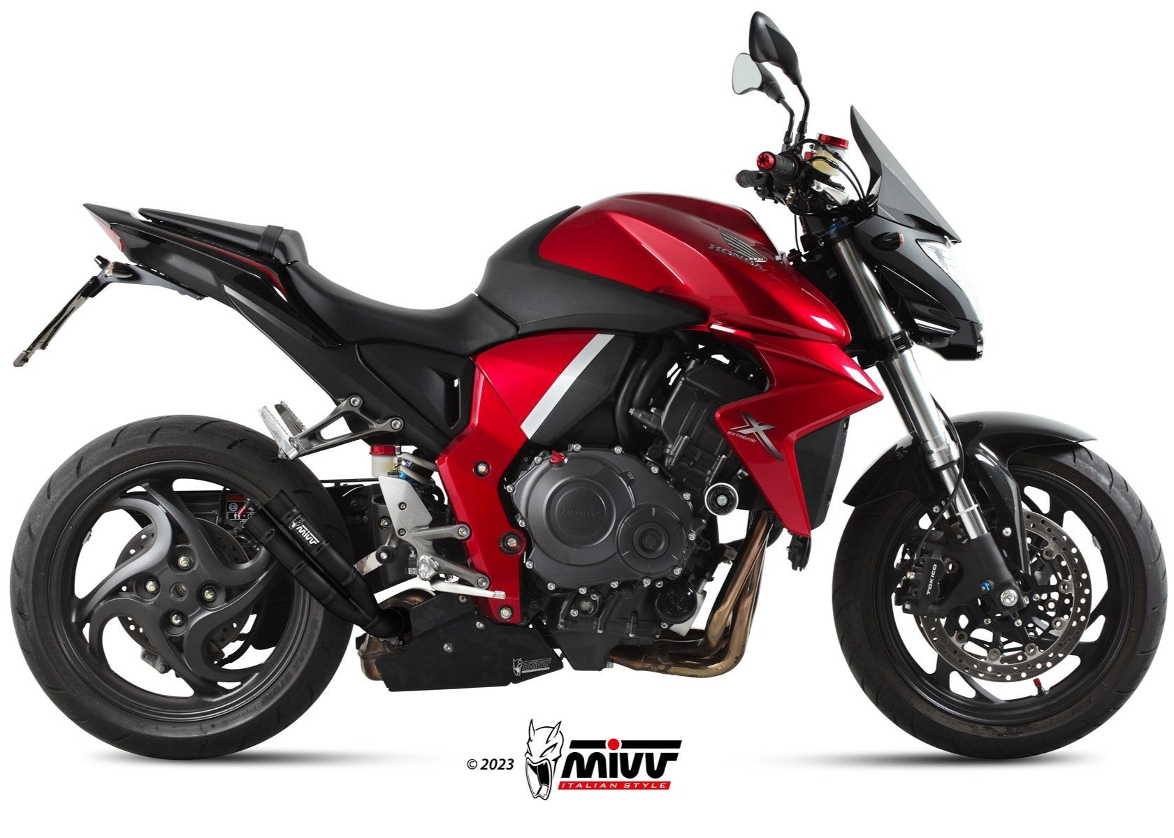 MIVV H.041 HONDA CB 1000 R ( 2008 - 17 ) Slip-on Exhaust "Double Gun" (black; approved) – Accessories in the 2WheelsHero Motorcycle Aftermarket Accessories and Parts Online Shop